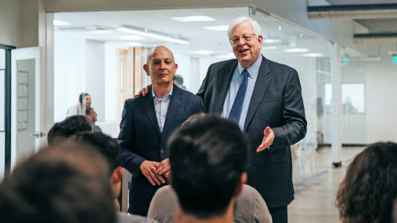 Photo of Dennis Prager and Allen Estrin